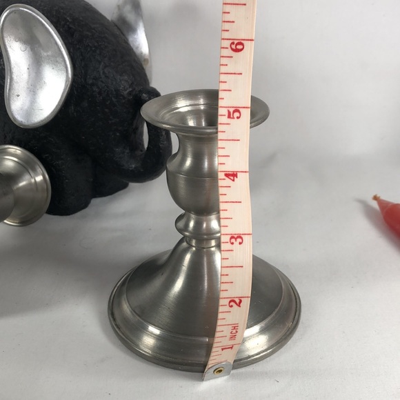 Accents Vintage Leonard Pewter Candle Holders Set Of 2 Made In